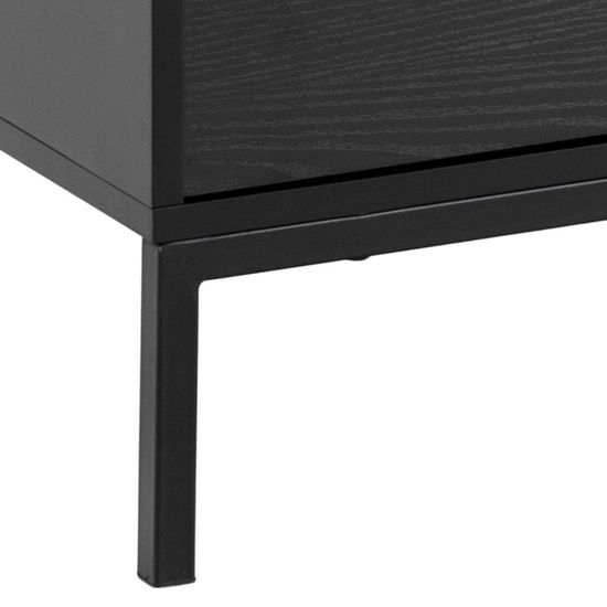 Seaford Black Melamine and Metal Storage TV Unit