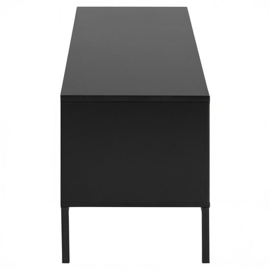 Seaford Black Melamine and Metal Storage TV Unit