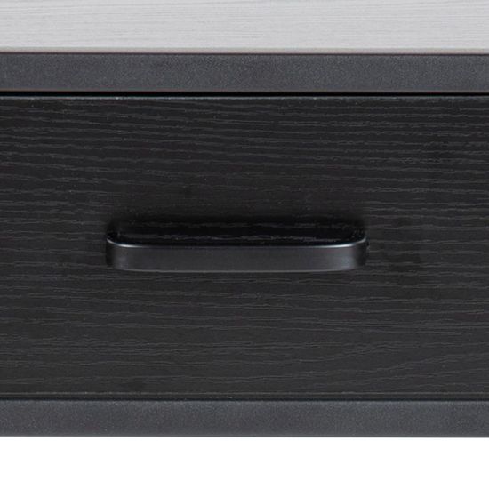 Seaford Black Melamine and Metal 1 Drawer Bedside Table