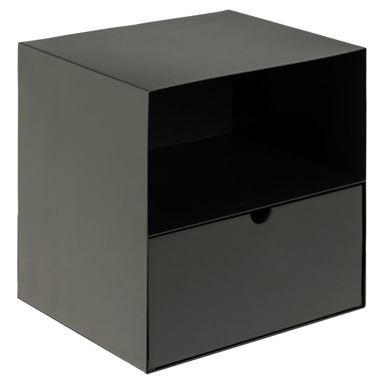 Joliet Black 1 Drawer Bedside Cabinet