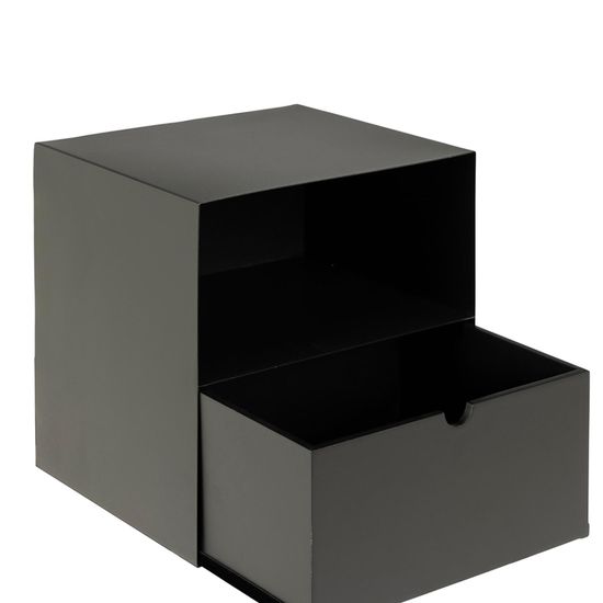 Joliet Black 1 Drawer Bedside Cabinet