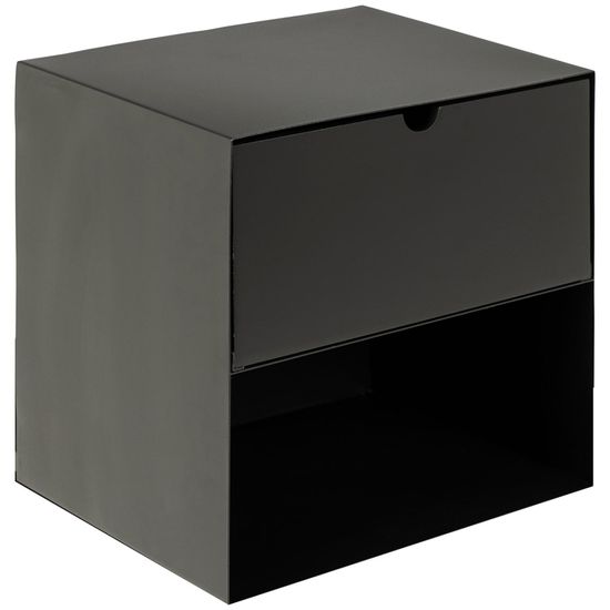 Joliet Black 1 Drawer Bedside Cabinet