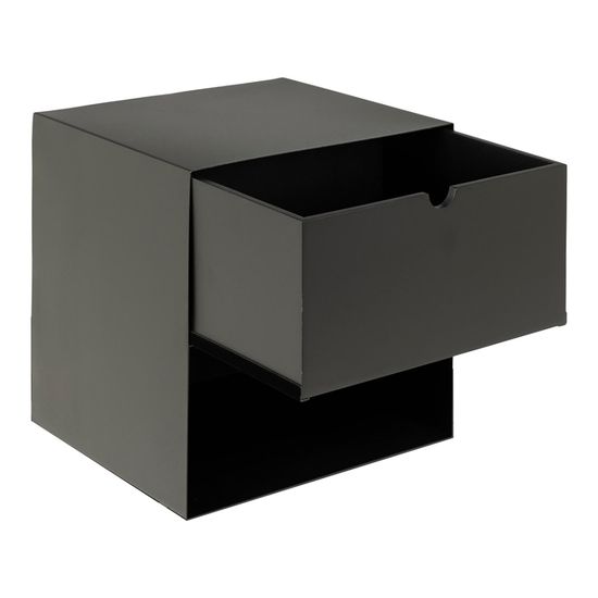 Joliet Black 1 Drawer Bedside Cabinet