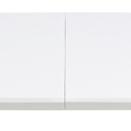 Belina White and Wood 6-10 Seater Extending Oval Dining Table - 170cm-270cm