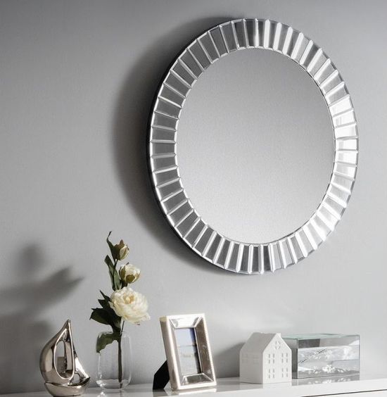 Sonata Silver Round Wall Mirror
