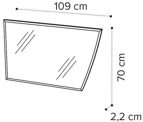 Modum Kharma White Italian Wall Mirror - 109cm x 70cm