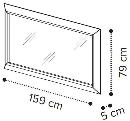 Modum Elite Silver Birch Italian Wall Mirror - 159cm x 79cm