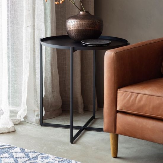 Clearance - Balotra Black Large Side Table - 711