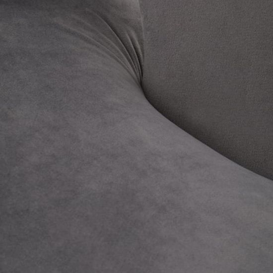 Larissa Grey Velvet Fabric Accent Chair with Metal Legs