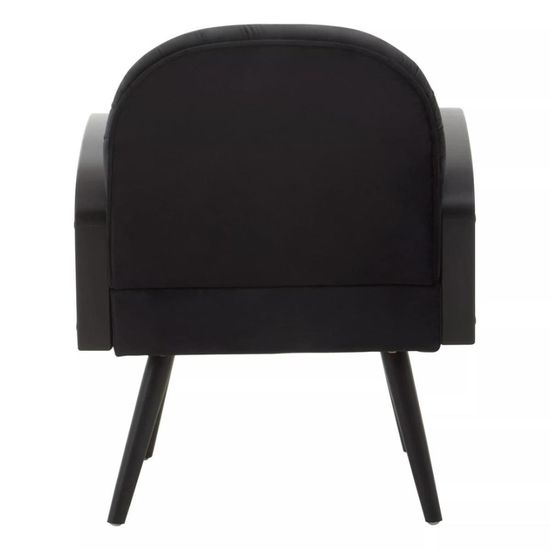 Hala Black Velvet Fabric Upholstered Armchair