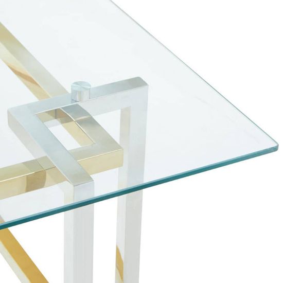 Layne Glass Coffee Table with Chrome Base