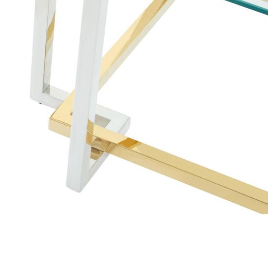 Layne Glass Coffee Table with Chrome Base