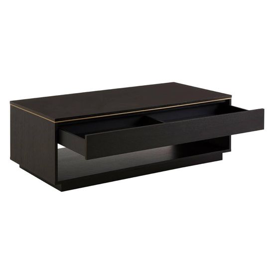 Diamond Dark Wood Storage Coffee Table