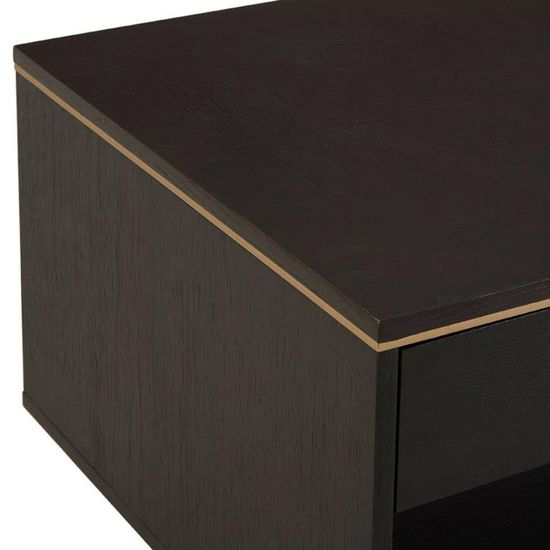 Diamond Dark Wood Storage Coffee Table