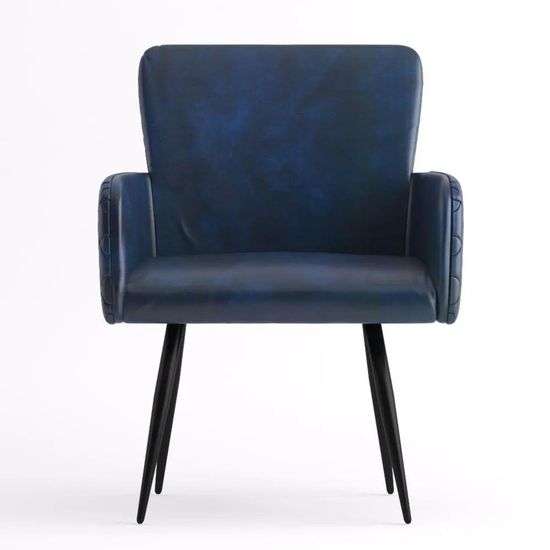 Clearance - Stanton Navy Blue Leather Dining Armchair - Brand New Item