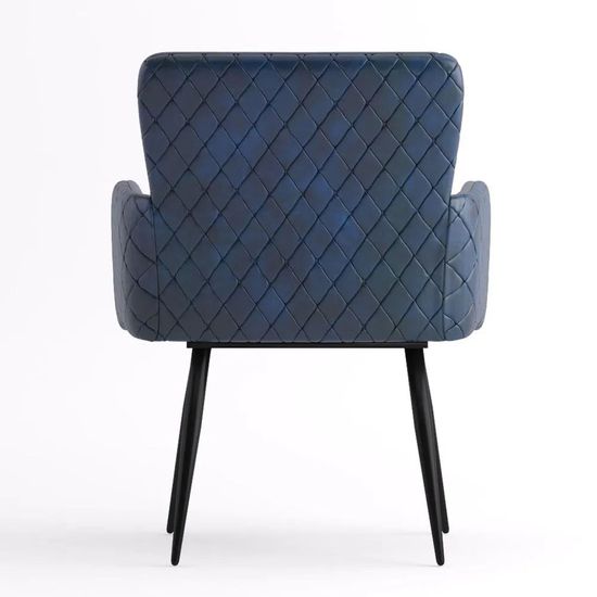 Clearance - Stanton Navy Blue Leather Dining Armchair - Brand New Item