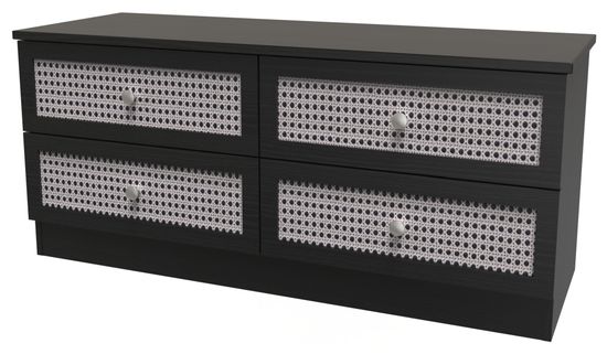 Rattan and Black Ash Bed Box