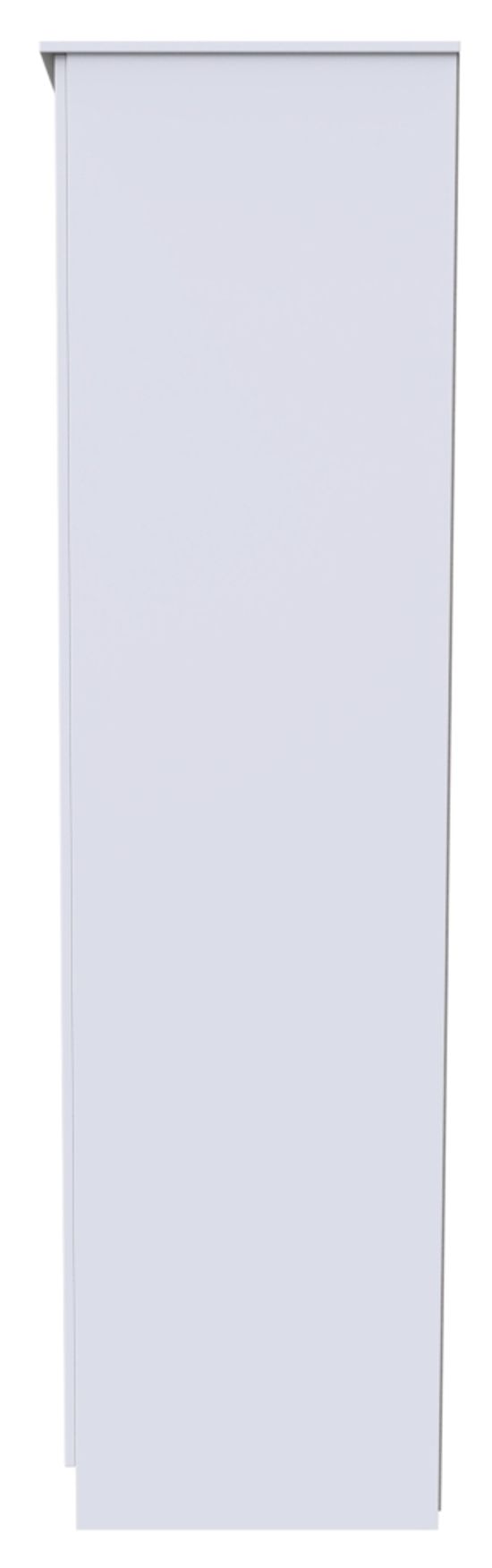 Plymouth White Gloss 3 Door Tall Triple Wardrobe - 1 Mirror