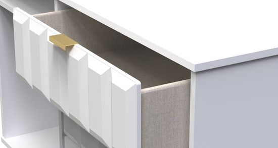 Cube White 95cm TV Unit with Hairpin Legs