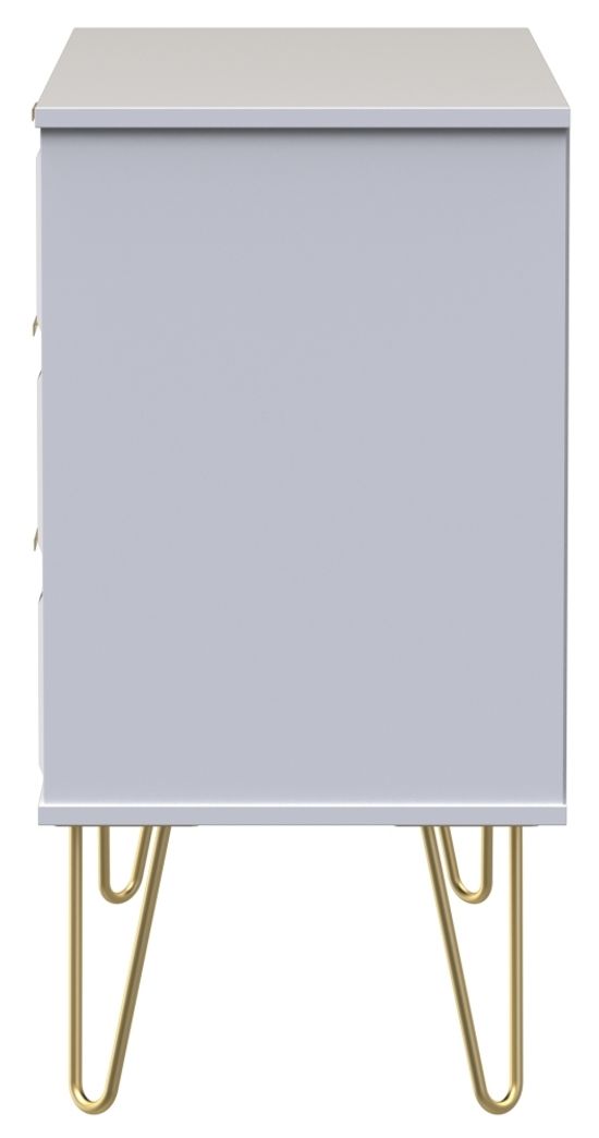 Cube White 95cm TV Unit with Hairpin Legs