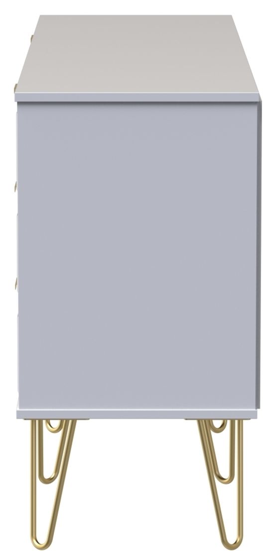 Cube White 150cm TV Unit with Hairpin Legs