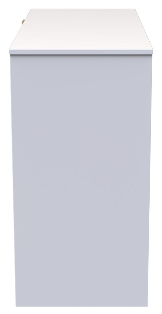 Cube White 4 Drawer Desk