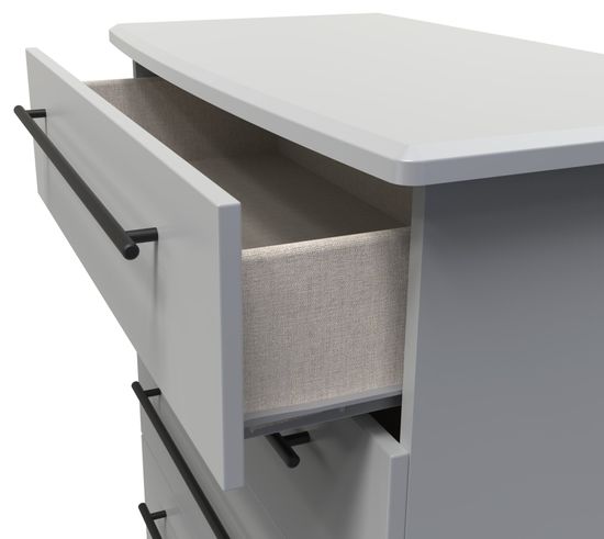 Beverley Grey 5 Drawer Chest