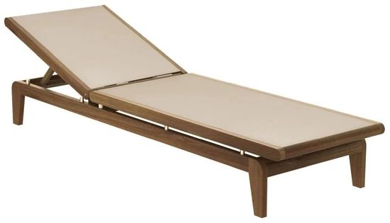 Alexander Rose Bolney Acacia Wood Adjustable Garden Sling Sunbed