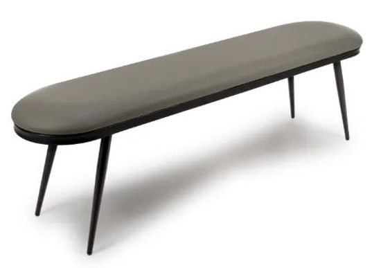 Ace Grey Fabric Dining Bench