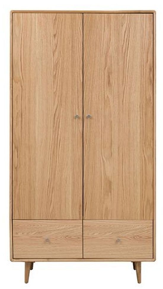 Jenson Oak 2 Door 2 Drawer Double Wardrobe