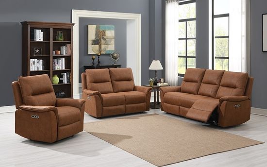 Kansas Tan Brown Faux Leather Armchair