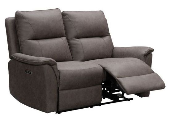 Kansas Truffle Faux Leather 2 Seater Power Recliner Sofa