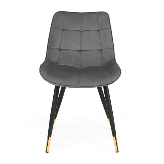 Findlay Walnut 4 Seater Square Dining Set with 4 Hadid Grey Chairs