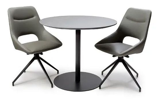 Lunar Grey Ceramic 2 Seater Round Dining Table