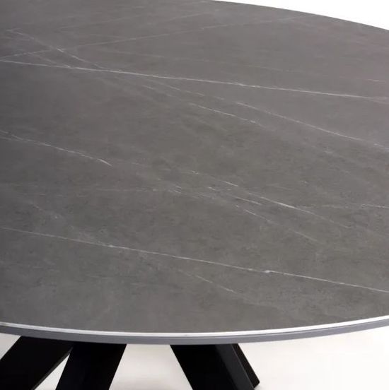 Lunar Grey Ceramic 4 Seater Round Dining Table
