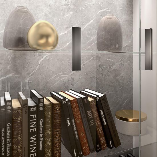 Modern Mara White Italian 2 Door Vitrine