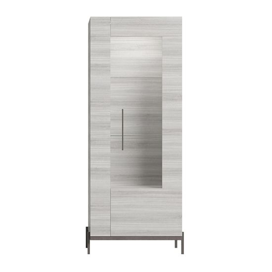 Mia Grey 1 Door Display Cabinet - RHF