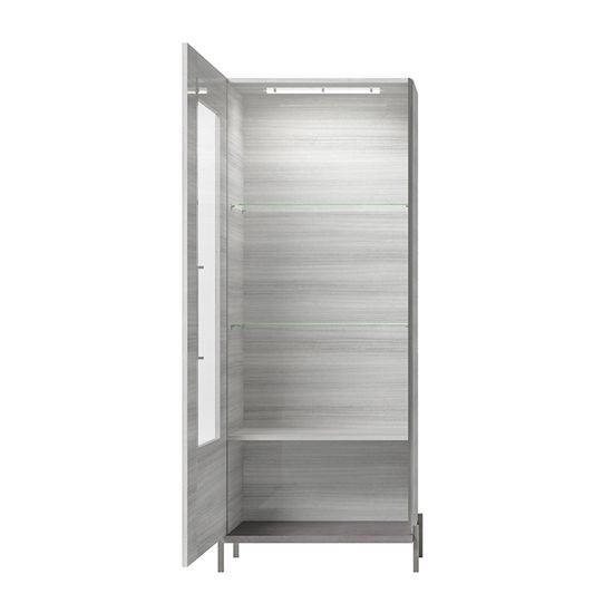 Mia Grey 1 Door Display Cabinet - LHF