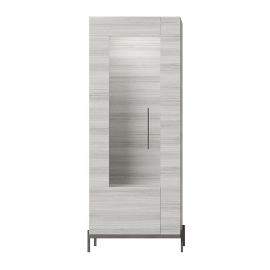 Mia Grey 1 Door Display Cabinet - LHF