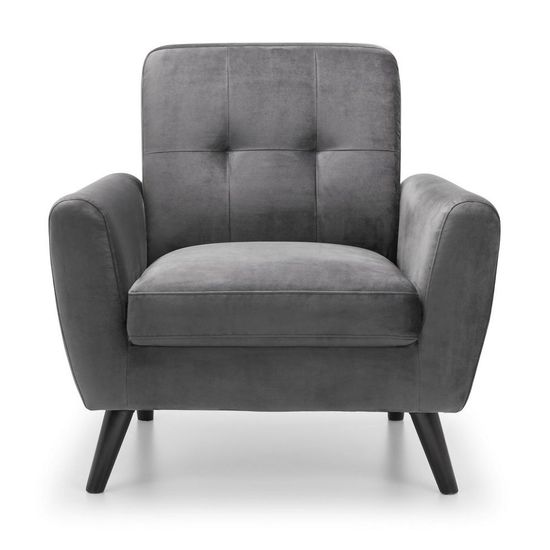 Monza Grey Fabric Armchair