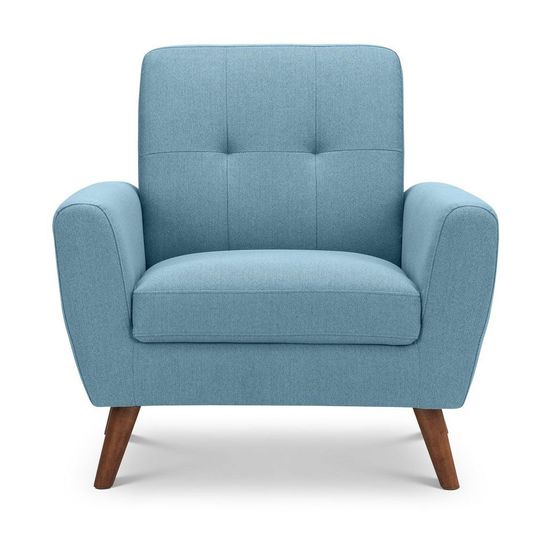 Monza Blue Fabric Armchair