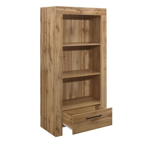 Compton Oak Effect 1 Drawer Bookcase