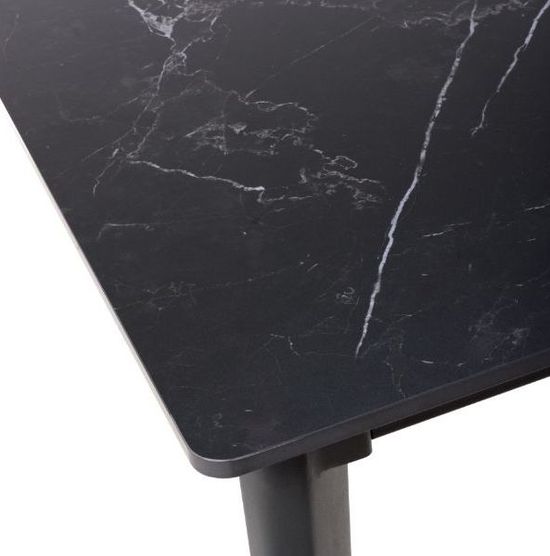 Amalfi Black Marble Effect 6 Seater Dining Table