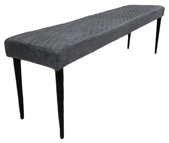 Charlie Grey Faux Leather Dining Bench