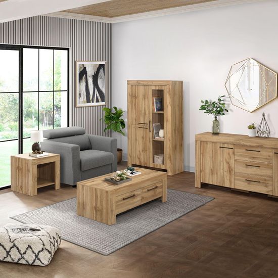 Compton Oak Effect 2 Door Extra Large Sideboard - 200cm