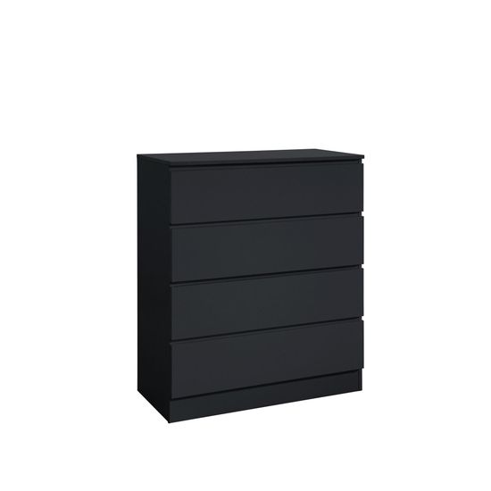 Oslo Black 4 Drawer Chest