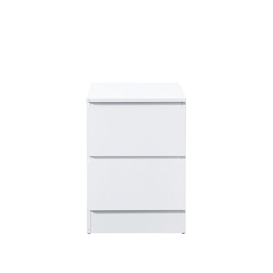 Oslo White 2 Drawer Bedside Cabinet
