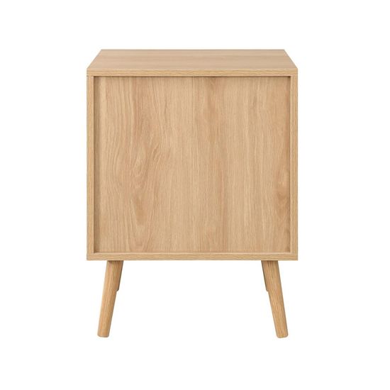 Croxley Oak and Rattan 2 Drawer Bedside Table - Sizes Available