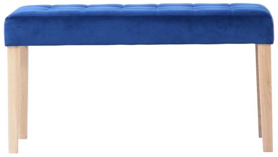 Ashbury Blue Fabric Small Dining Bench