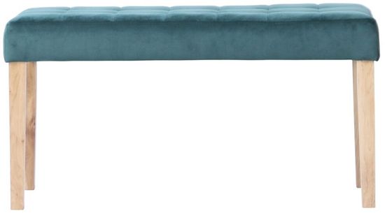 Ashbury Green Fabric Small Dining Bench
